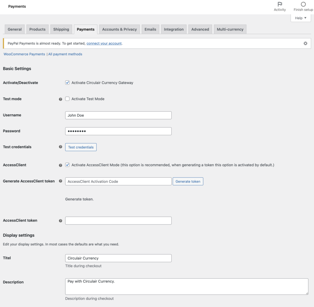 WooCommerce koppeling